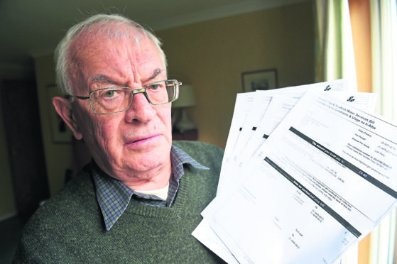 William Morrison of Culloden with the four Highland Council letters referring to the family home in Durness.