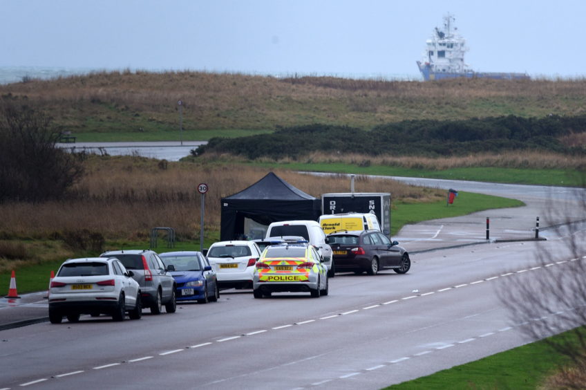 Aberdeen beachfront turns into film set for thrilling police car chase