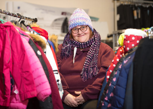 Debi Weir, chairwoman of Moray School Bank is looking for more donations of winter clothes