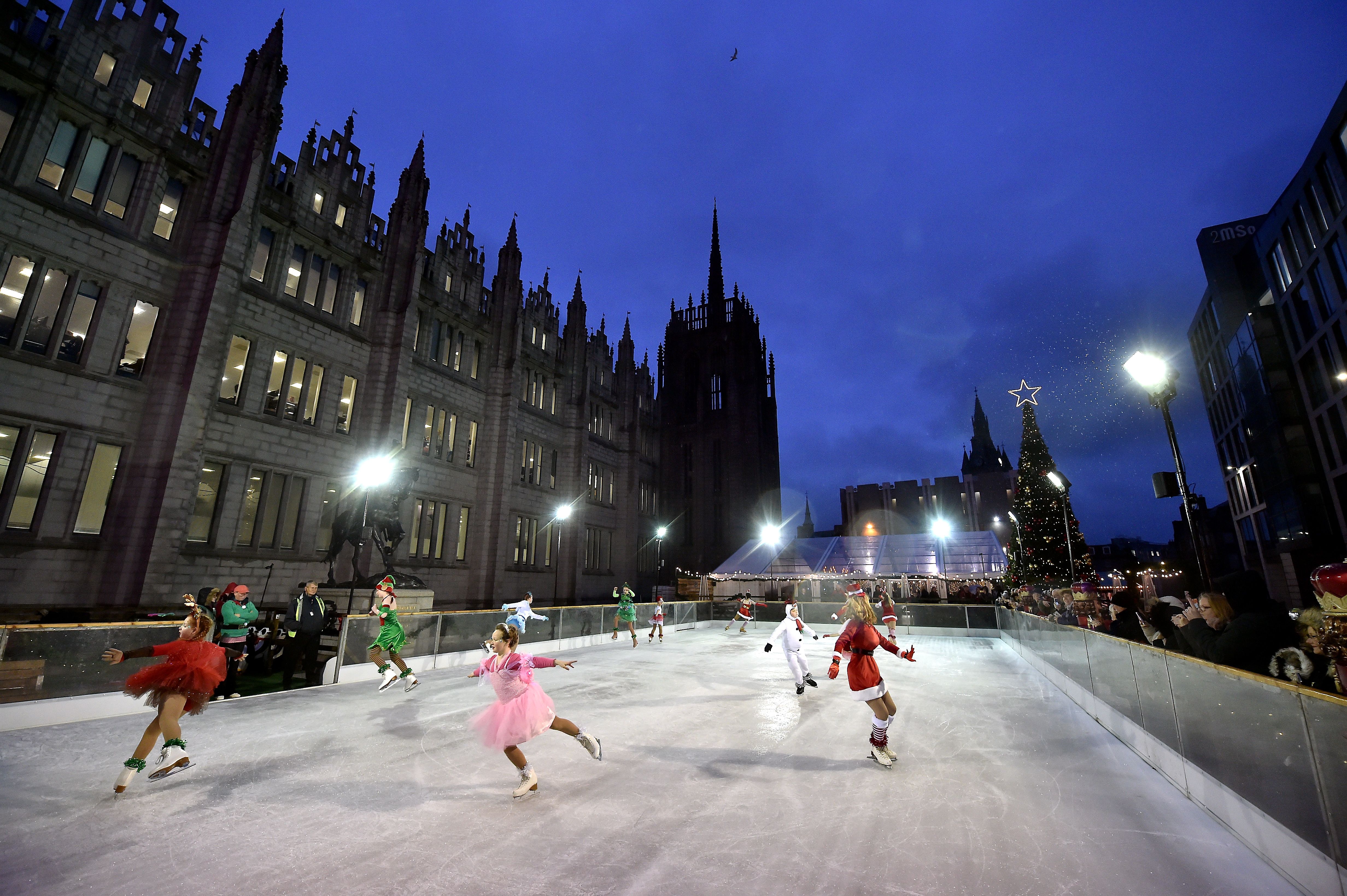 The ice rink at Aberdeen Christmas Village