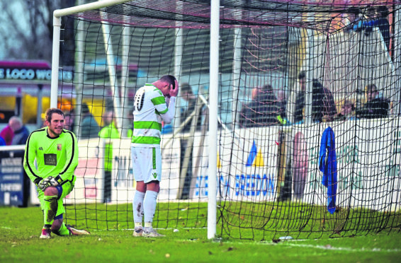 Buckie's Steven Ross who missed an open goal.