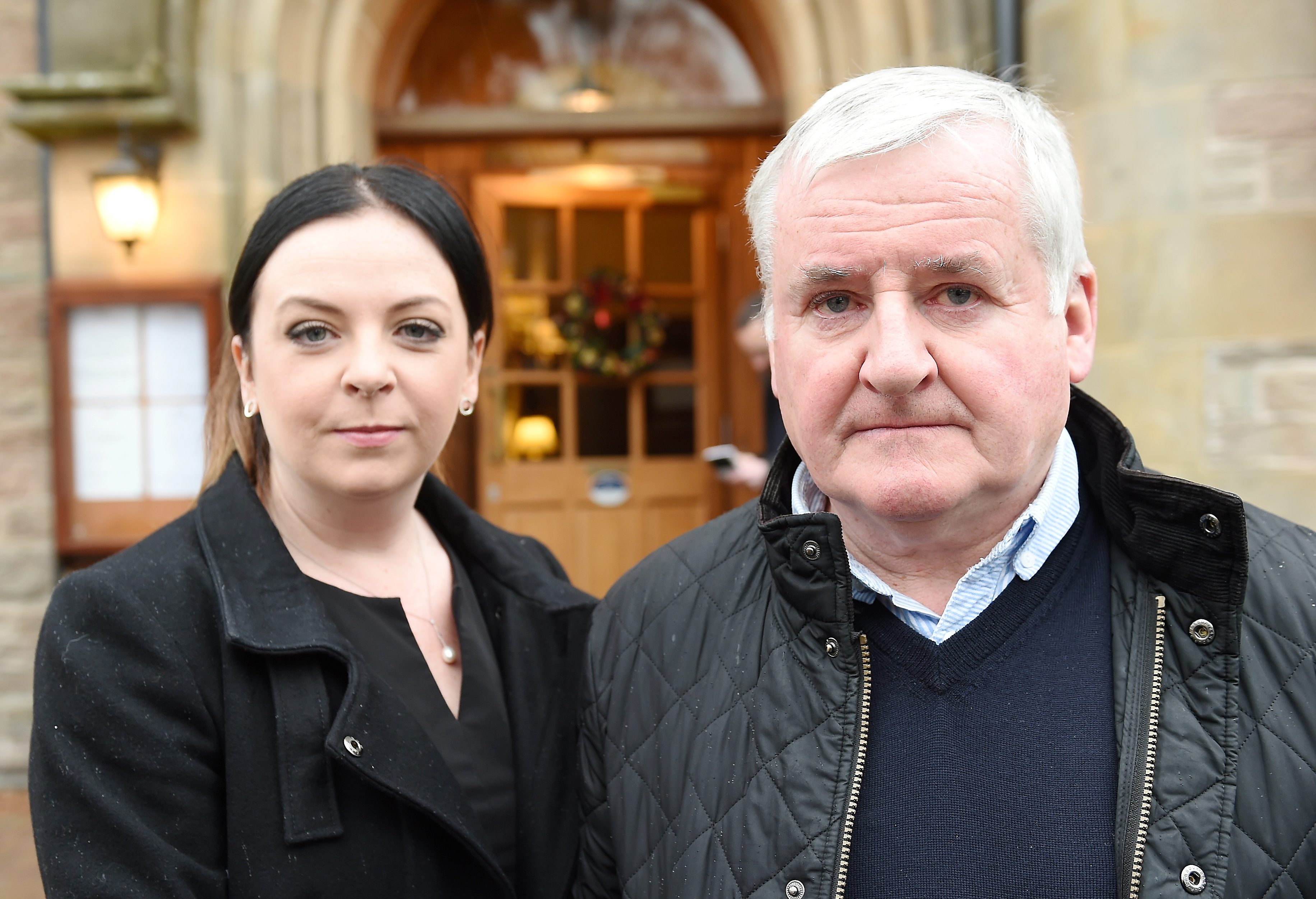 Henry Dow and Julie Lister photographed ahead of the hearing in the Lochardil Hotel, Inverness