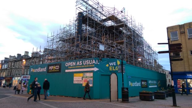 Moray Council issued a dangerous building notice about the Poundland building in May.