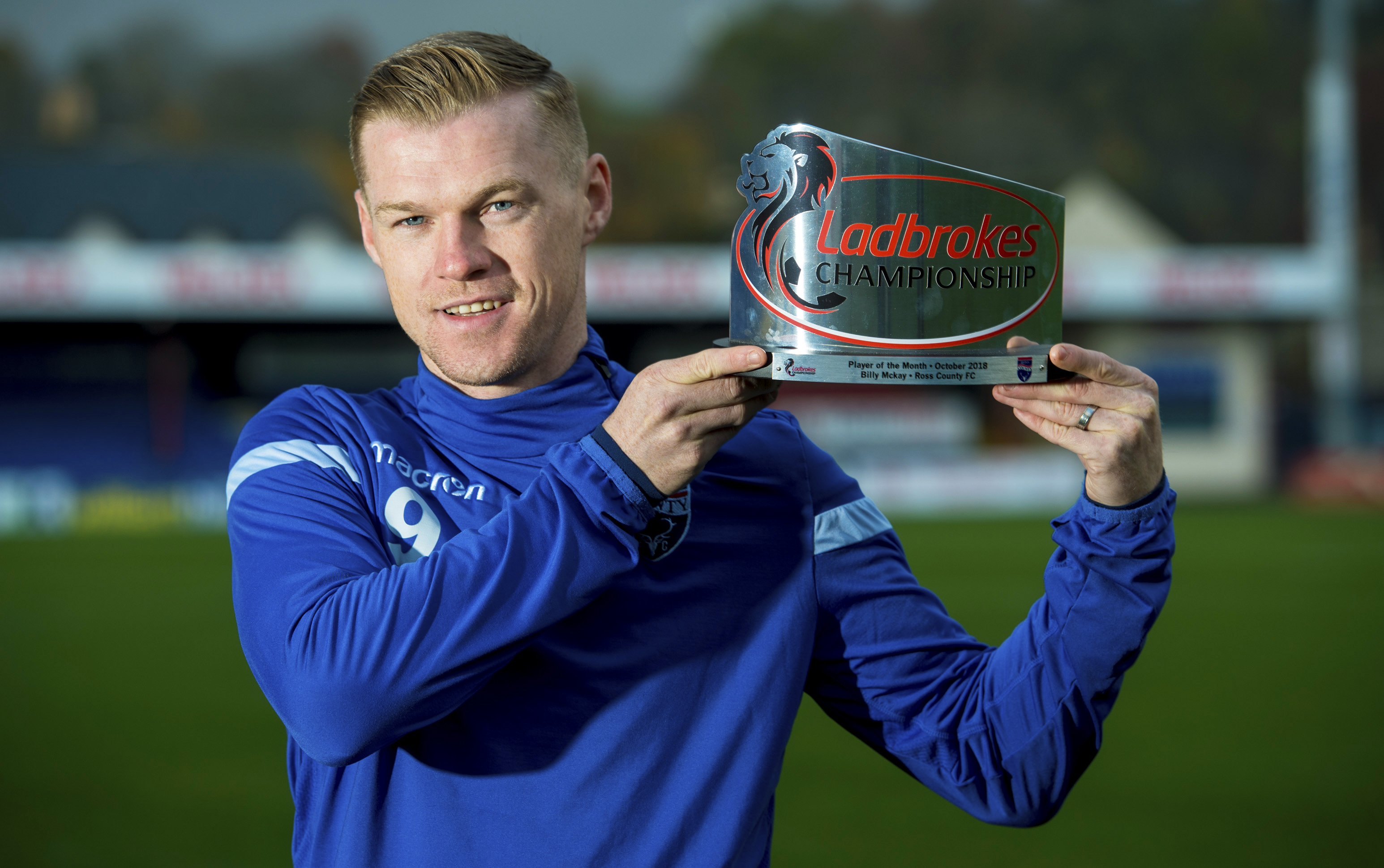 Ross County striker Billy Mckay was named Championship player of the month on Tuesday.