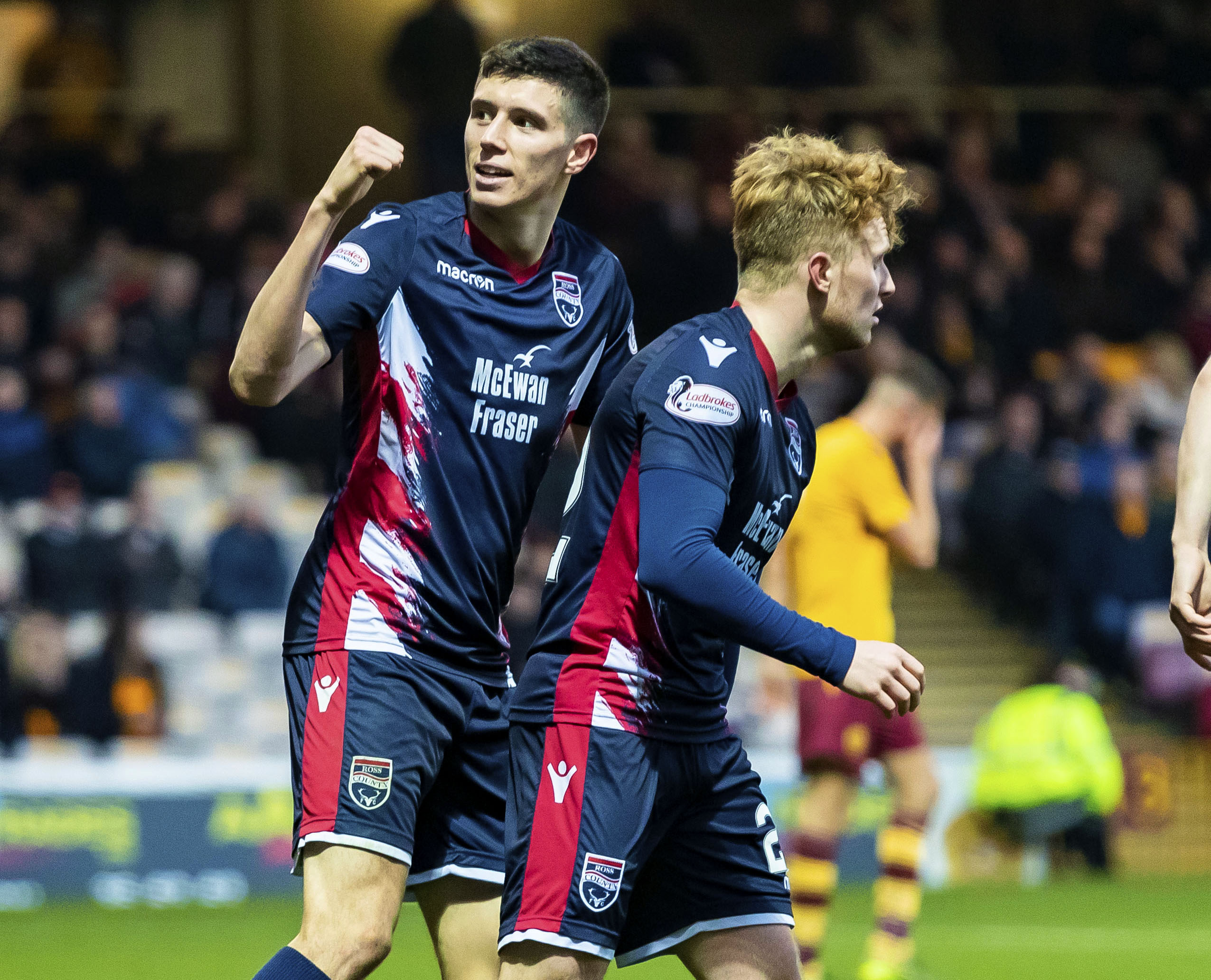 Ross Stewart netted twice in the IRN-BRU Cup quarter-final against Motherwell colts.