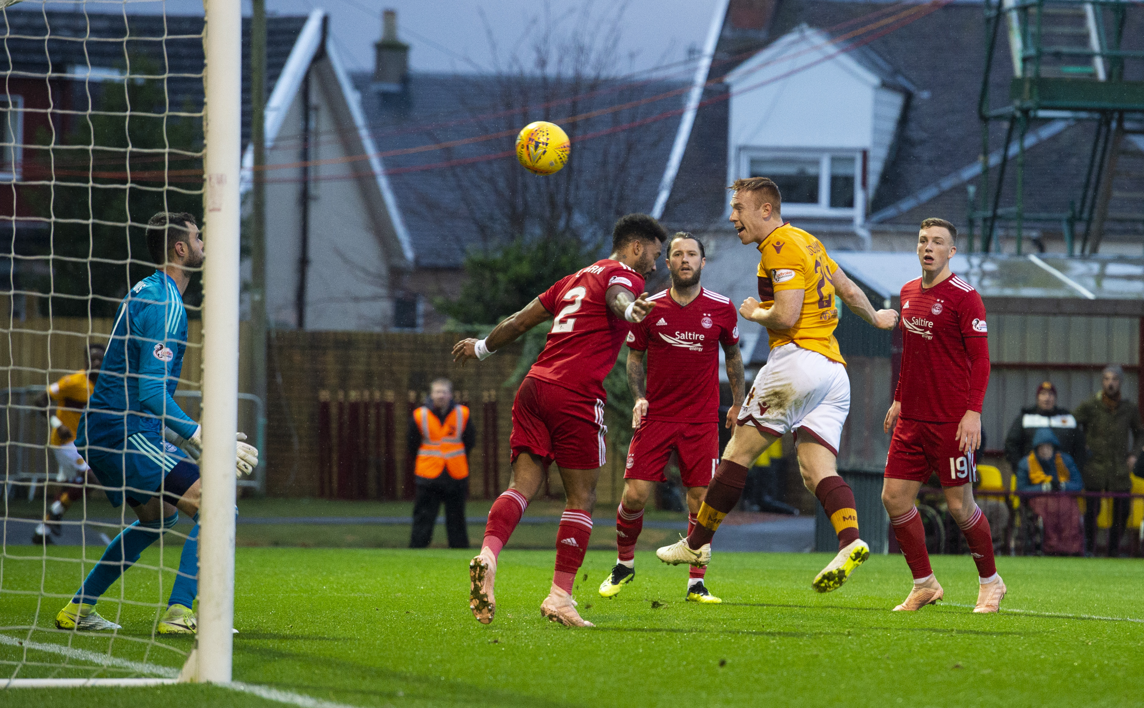 Motherwell's Danny Johnson heads home to make it 2-0