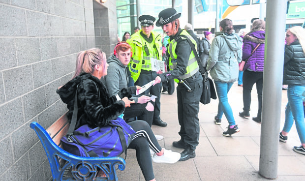 The police were at Union Square and Aberdeen Bus Station.