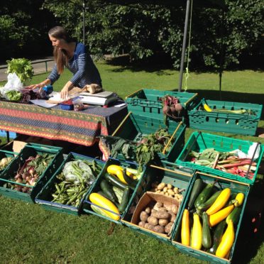 The group sells excess allotment fruit and veg at market stalls in Seaton and Duthie parks.