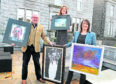 All set for the Art Extravaganza in Aberdeen are, fom left, David Reid, Paula Cormack and Gillian Wood.