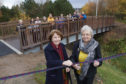 The new bridge at Stoneyfield, Inverness was officially opened yesterday by Councillors  Isabelle Mackenzie and Trish Robertson