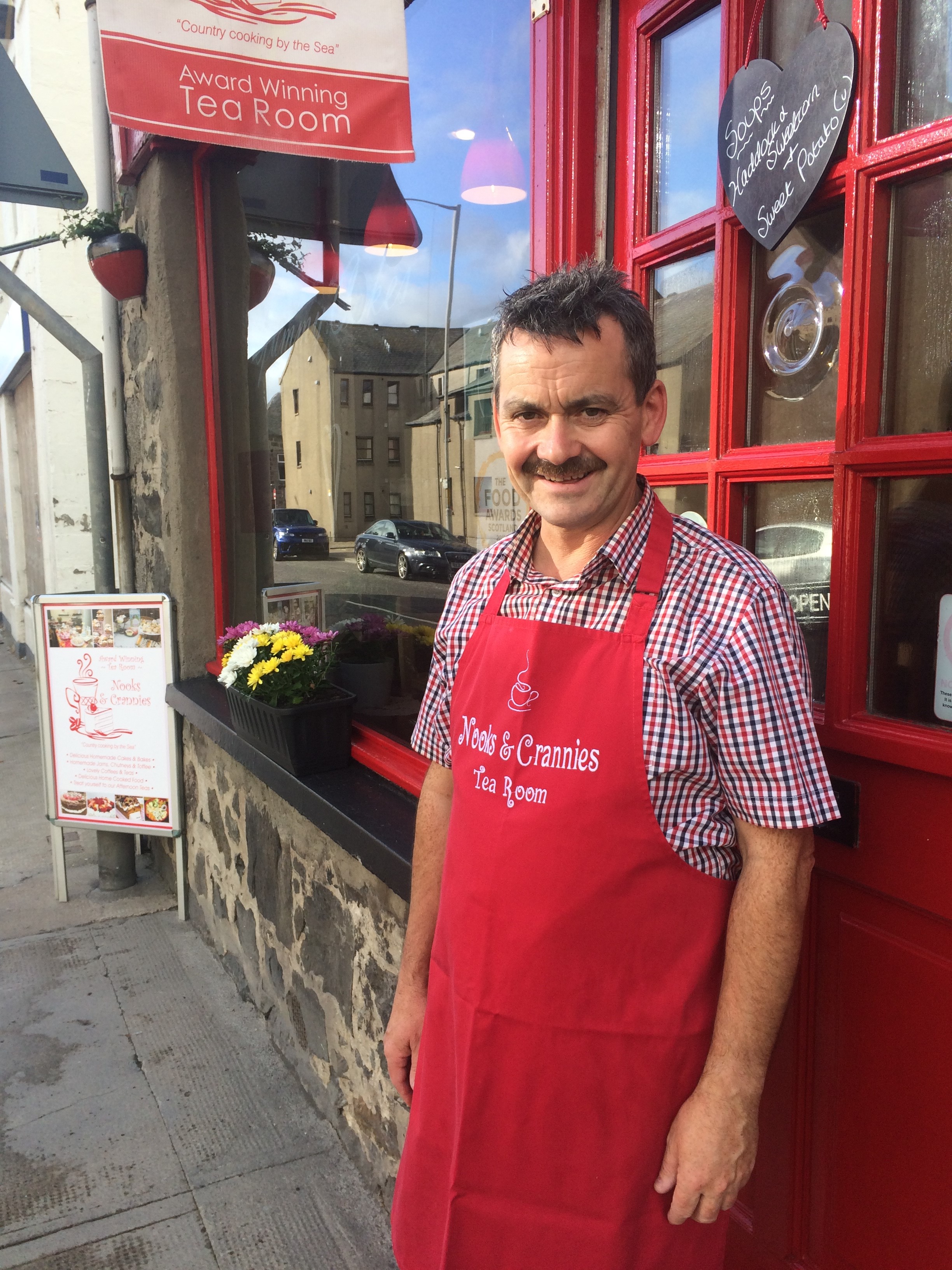 Owner Malcolm Watson outside his cafe Nooks and Crannies which will be receiving a face-lift