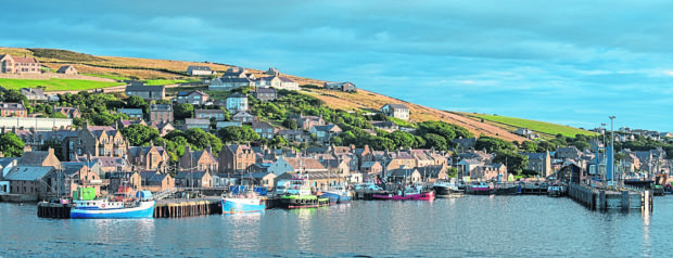 Stromness village in the Orkney islands