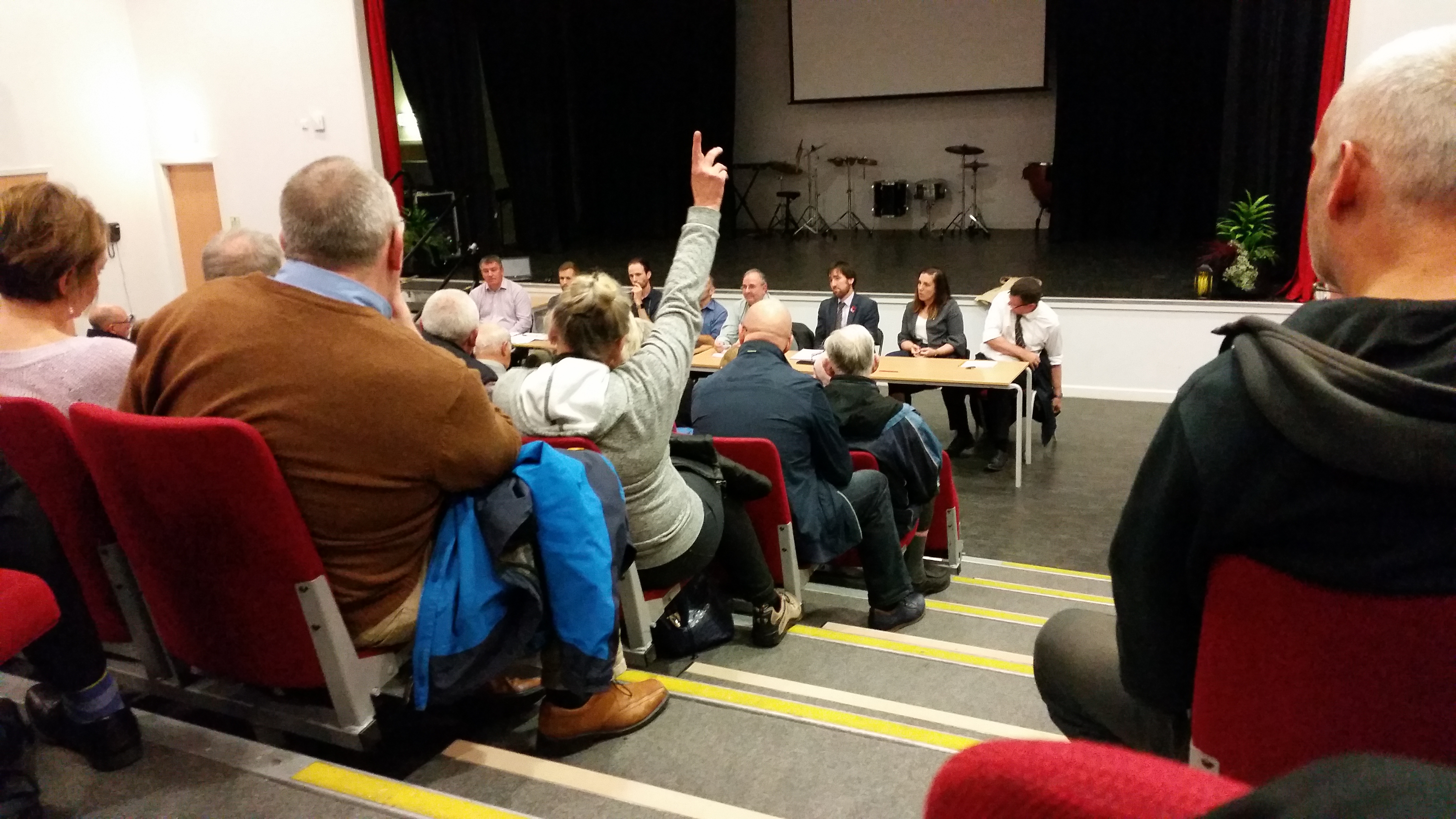 Residents of Portlethen attended a meeting at the school on Thursday evening.