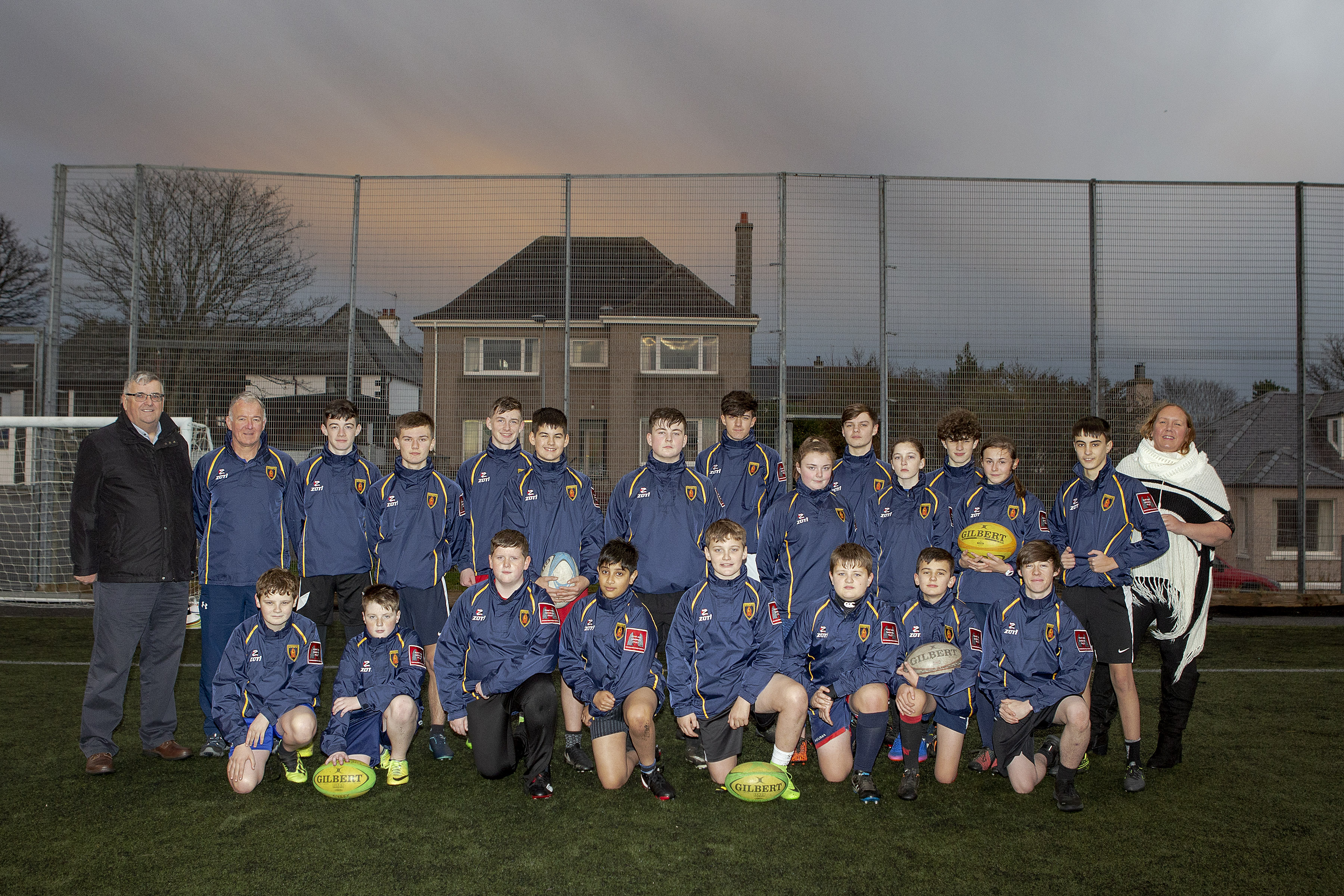 Juniors members of Stornoway Rugby Football Club  bear new kit thanks to generous donation of £3,000 from Point and Sandwick Trust.