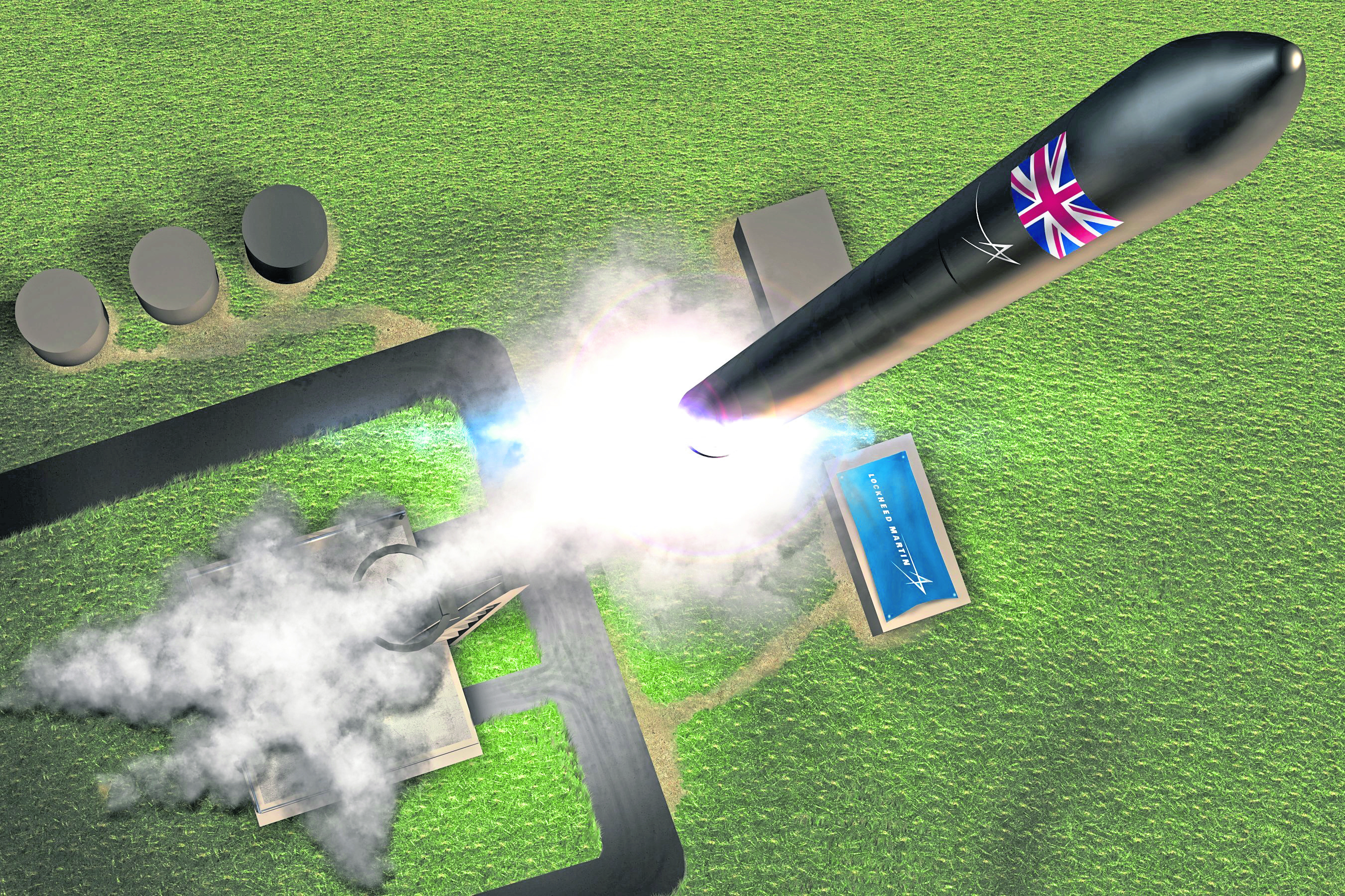 Notional image of the UK's first commercial spaceport at the Sutherland Site in Melness, Scotland.