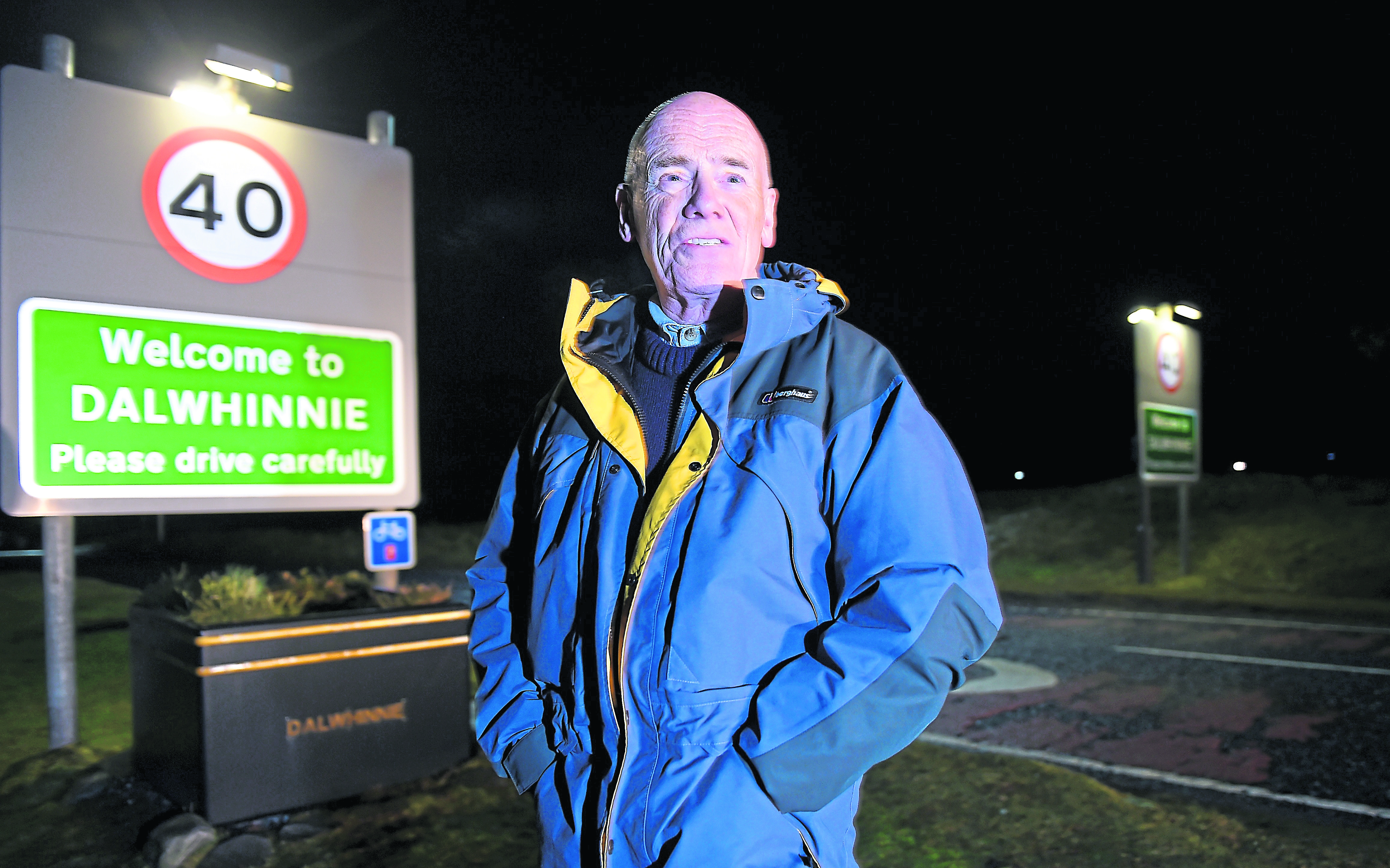 Bill Carr Chairman of the Dalwhinnie Community Council who are campaigning for a reduction in traffic speed through the Badenoch village.