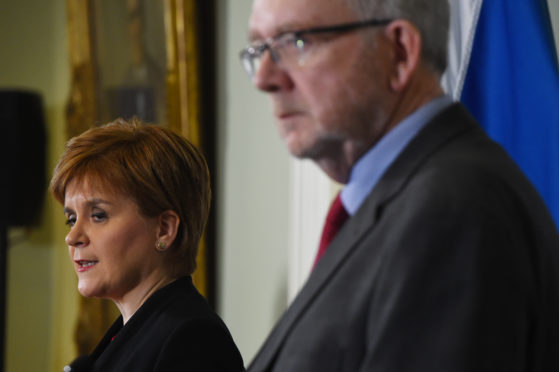 Scotland's First Minister Nicola Sturgeon and Scotland's Brexit minister Michael Russell.