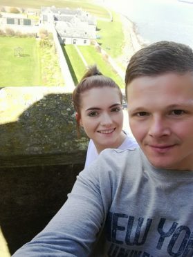 Tammy and Jodie Campbell at Ackergill Tower.