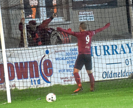 Inverurie's sixth goal scored by Chris Angus.