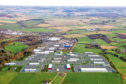 An aerial view of the business park with the proposed expansion.