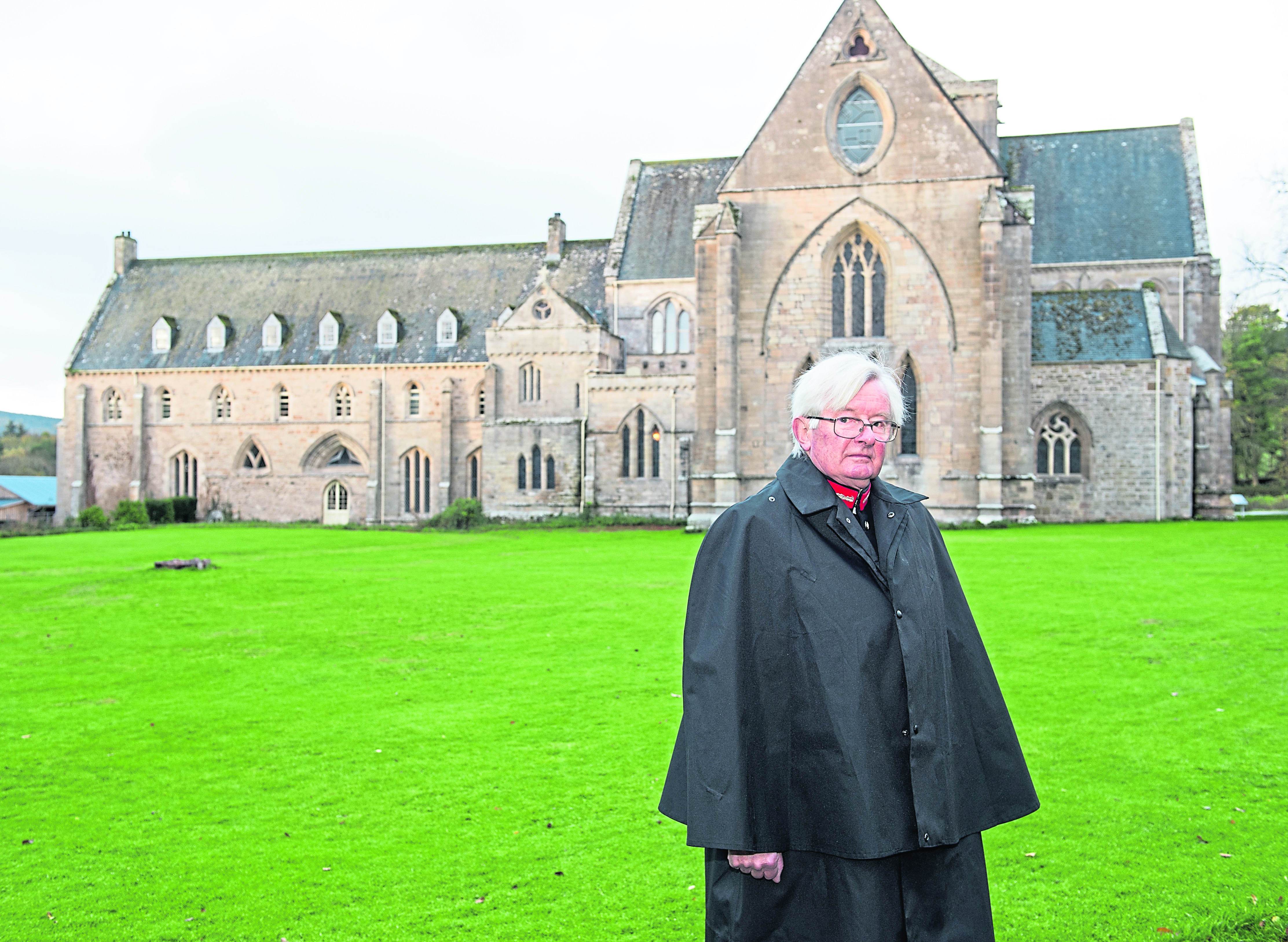 Grenville Johnston, Chairman of Pluscarden Abbey South Range Project Appeal Committee at Pluscarden Abbey, Moray.
