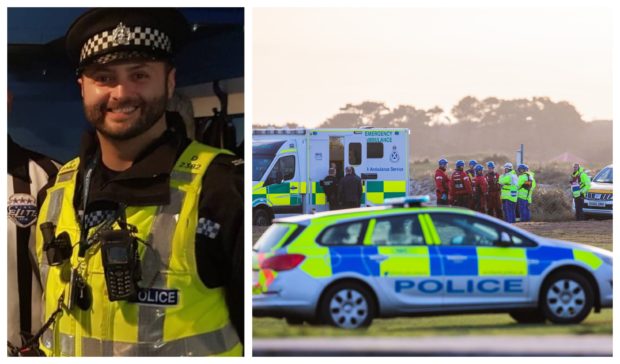 PC Dean Morrison's body was found in a burn at Carnoustie.