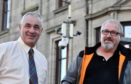 Brian Topping (left) and Ricky Sheaffe-Greene of the Fraserburgh CCTV Working Group are looking to raise £10k to add to a grant of £60k for a new CCTV system in the  port.