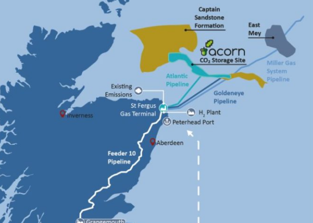 Acorn CCS has already identified potential transport and storage sites.
