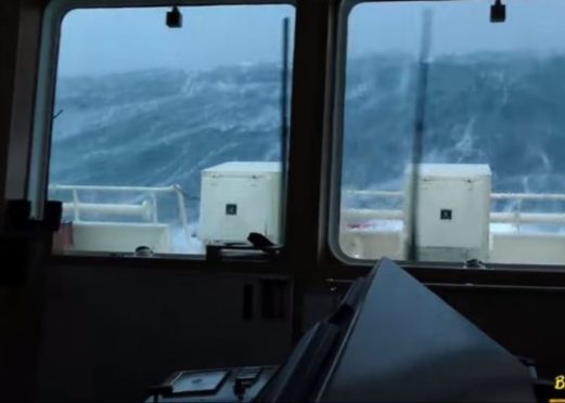 The ERRV faces off high waves amid the storm
