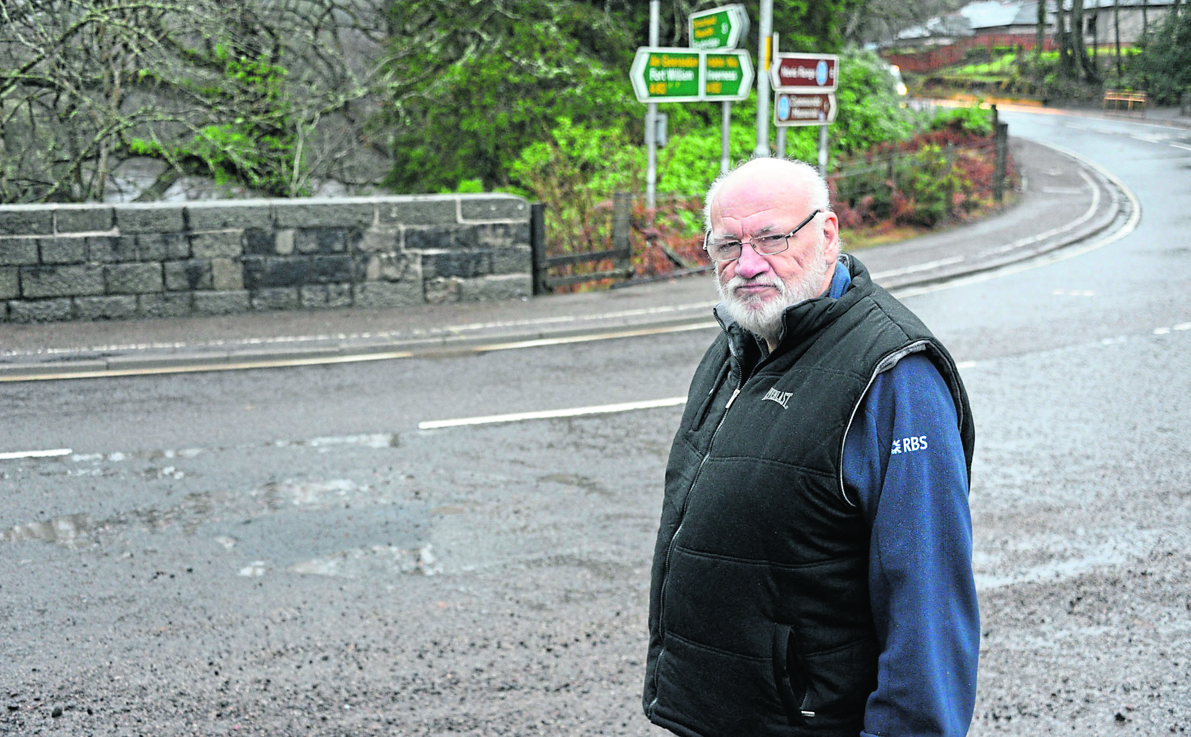 Concerns: John Fortheringham, of Spean Bridge Community Council is worried about the A82 if SSE gets the go-ahead for a pumped storage hydro scheme
