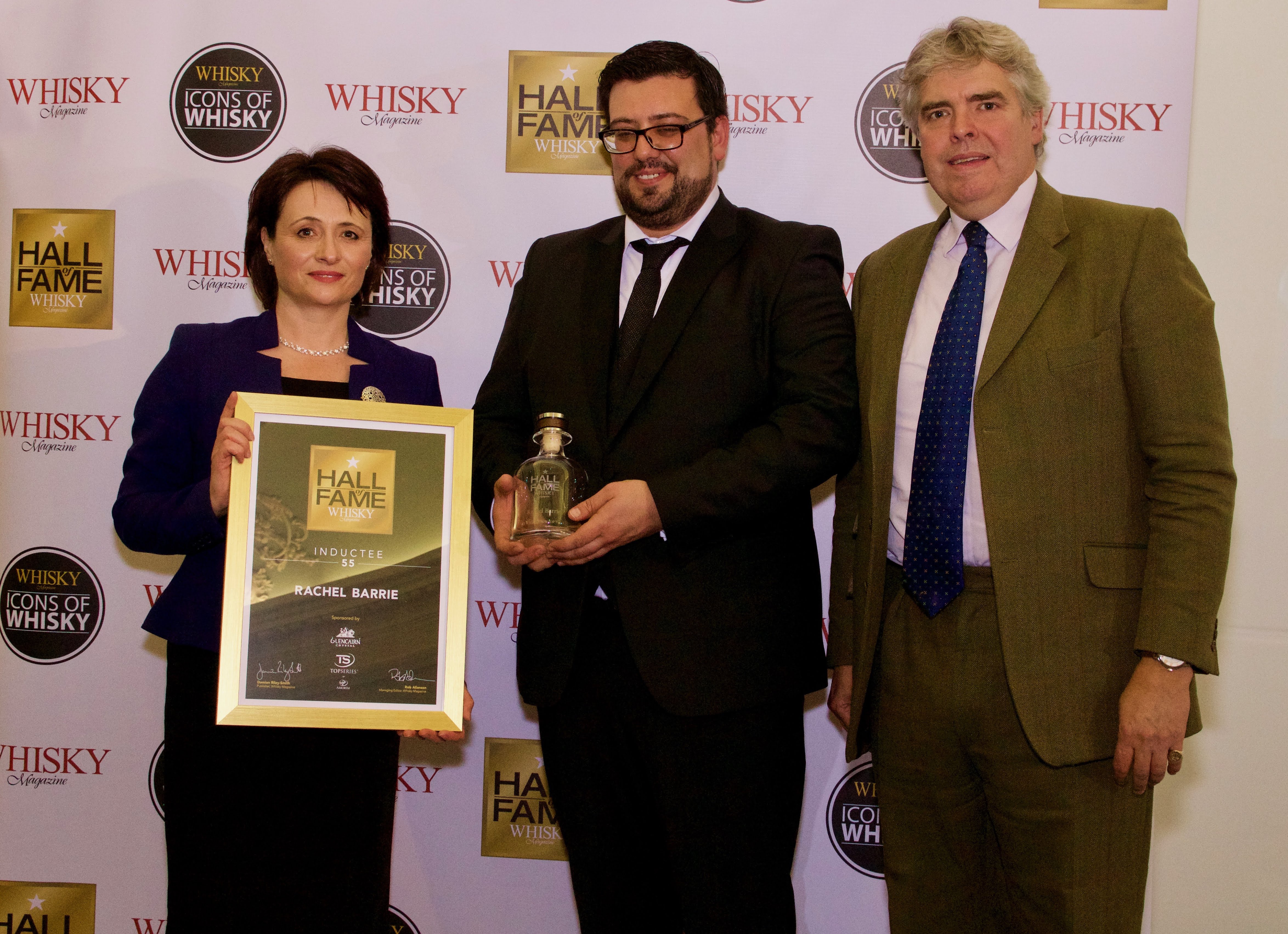 Left: Rachel Barrie, Master Blender, Brown-Forman Scotch
Centre: Bruno Santos, Amorim Top Series
 Right: Damian Riley-Smith, Managing Director of Whisky Magazine.