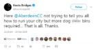 The tweet Kevin Bridges sent Aberdeen City Council