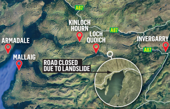 Map of the landslip