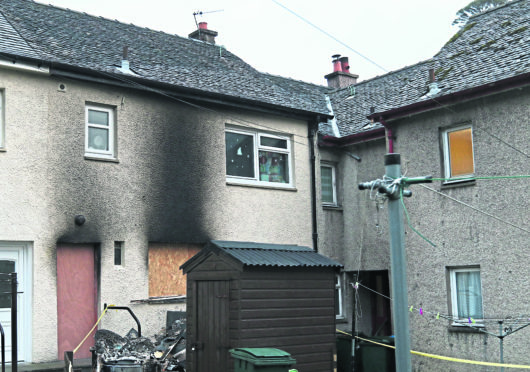 The fire damaged property in Oban.