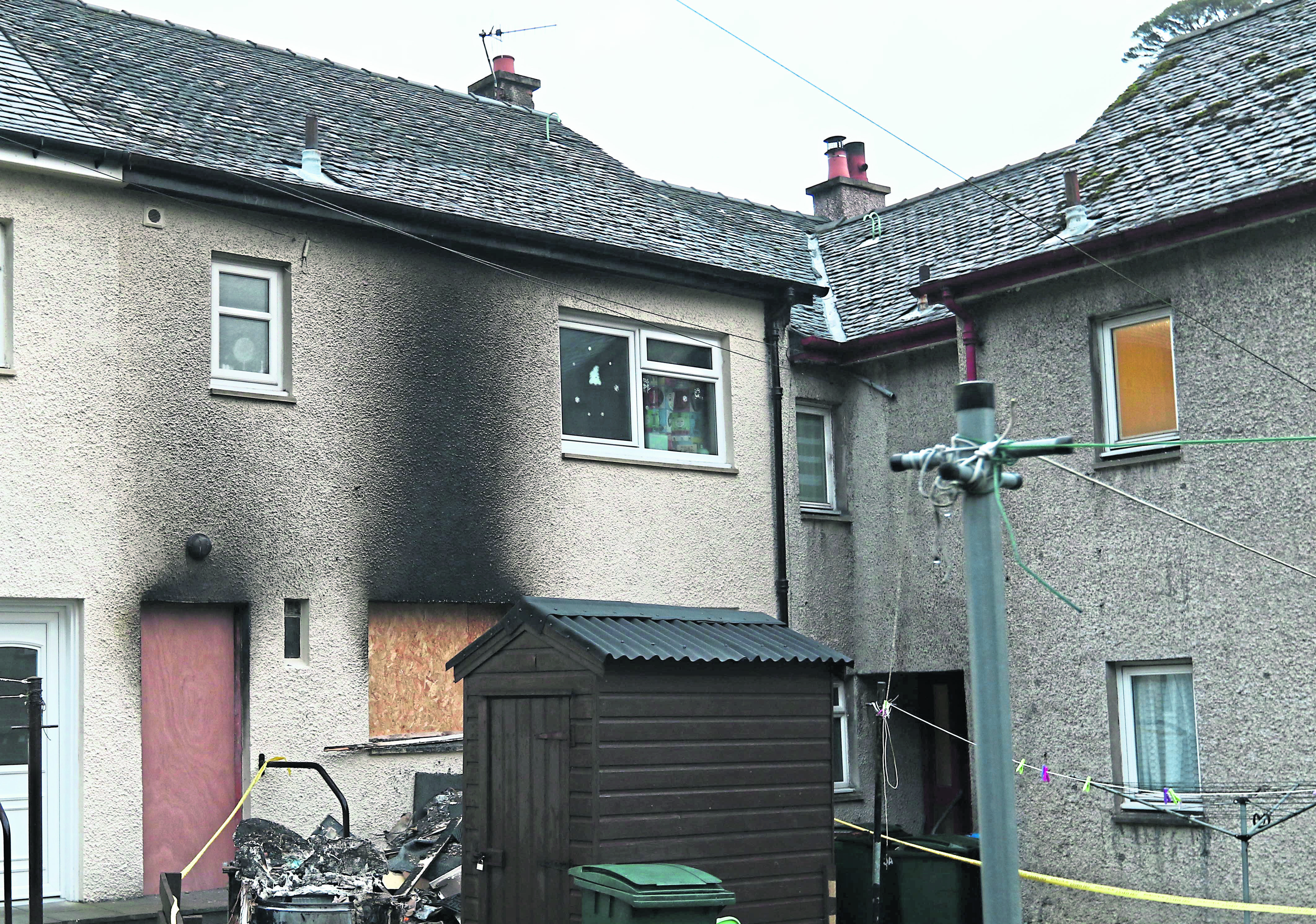 The fire damaged property in Oban.