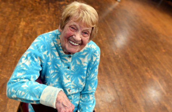 Vera Milne at the Royal British Legion, Fraserburgh Branch.