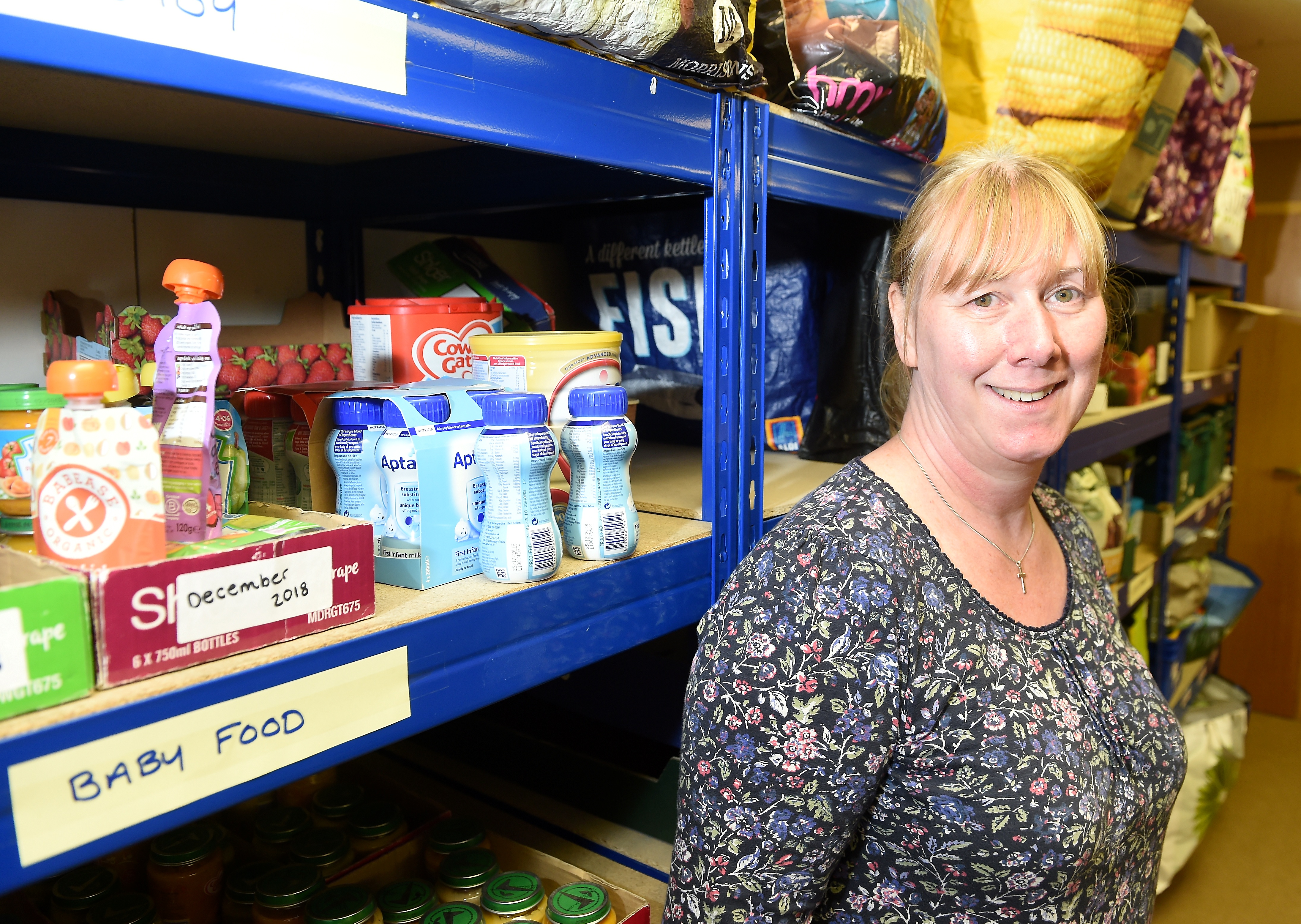 Lorna Dempster at the Blythswood Care Foodbank on Glebe Street in Inverness.