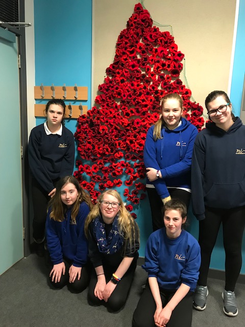 Pupils from The Nicolson Institute have created the poppy display as part of the upcoming Iolaire Commemorations taking place on the island.