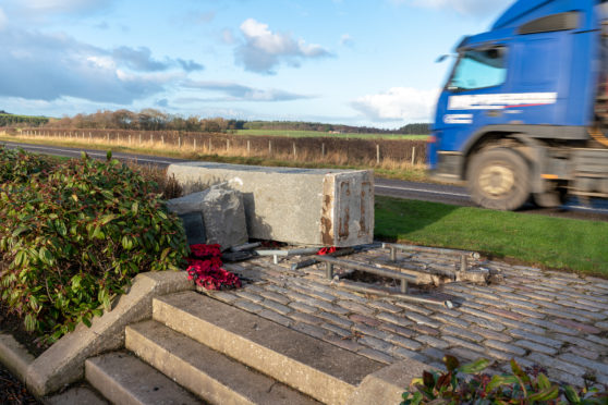 The RAF Banff Strike Wing Memorial at Boyndie.