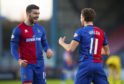 1/12/18 LADBROKES CHAMPIONSHIP
INVERNESS CT v FALKIRK
TULLOCH CALEDONIAN STADIUM - INVERNESS
Inverness' Tom Walsh (R) celebrates with teammate George Oakley after firing his side ahead.