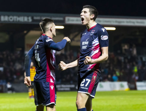 22/12/18 LADBROKES CHAMPIONSHIP
ROSS COUNTY v PARTICK THISTLE (2-0)
GLOBAL ENERGY STADIUM - DINGWALL
Ross County's Ross Stewart celebrates his goal