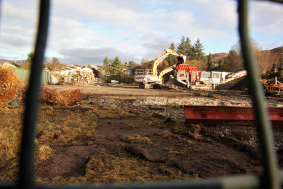 The old Upper Achintore Primary School being cleared.