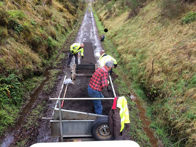 Dava Way Association volunteers are resurfacing the 24-mile route from end to end.
