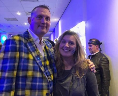 Jane Tulloch with Doddie Weir.