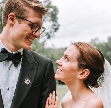 Jon Pfeil and his wife, Anna Gallagher.