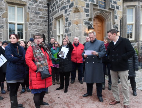 Aberdeenshire councillors visit the Menie Estate last year