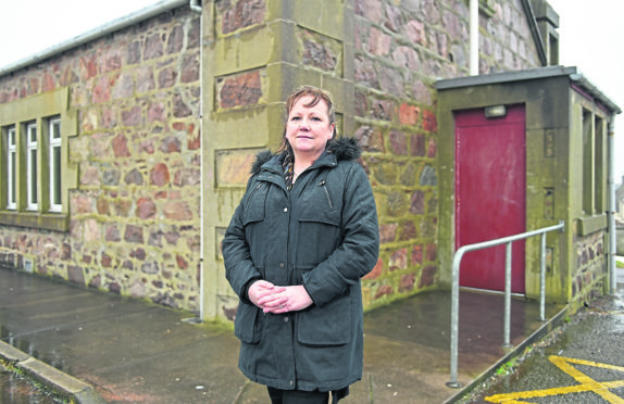 Councillor Sonya Warren outside of Findochty town hall.