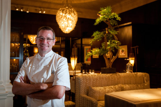 Andrew Fairlie in his restaurant at Gleneagles.