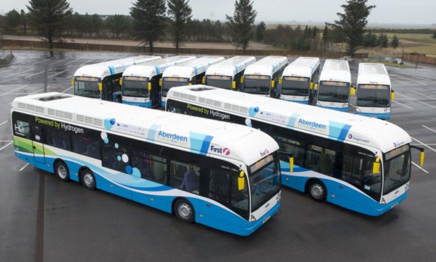 The city's hydrogen buses