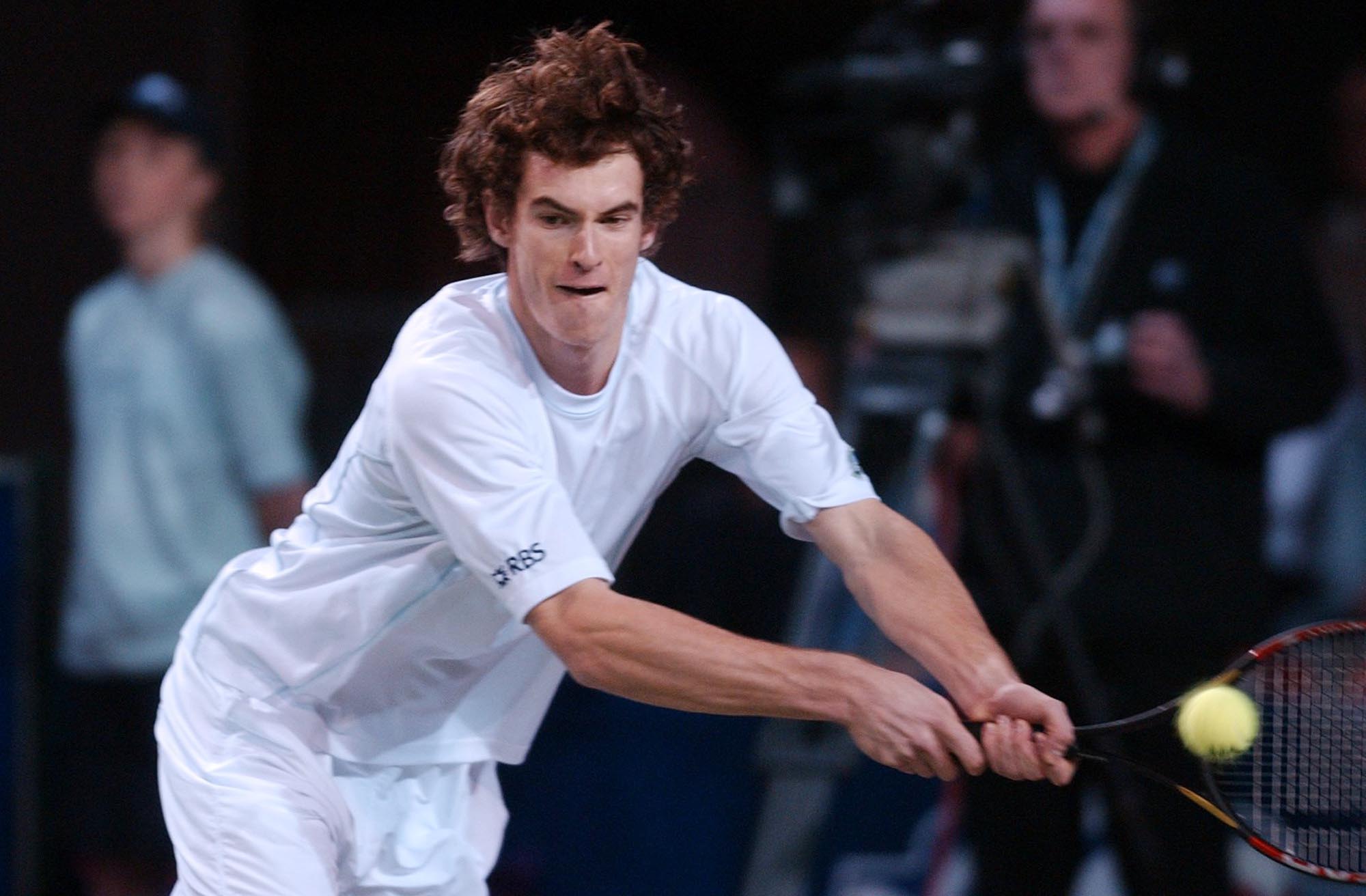 Andy Murray competing in Aberdeen in November 2005.